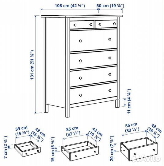 Комод IKEA хемнэс hemnes