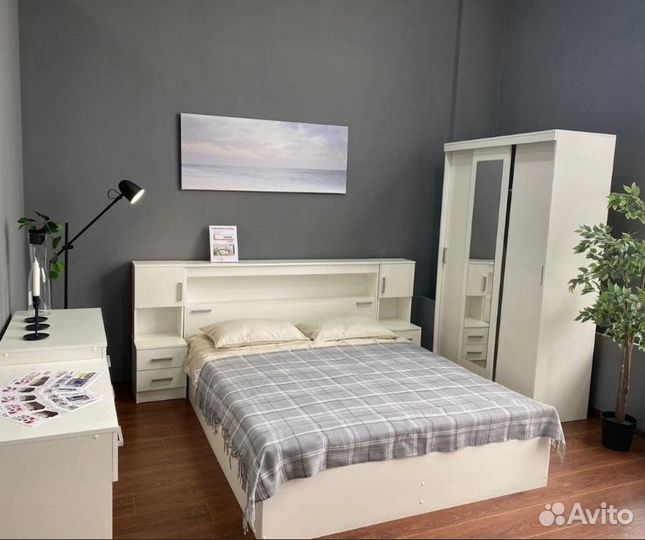 Кровать Оазис белая без матраса