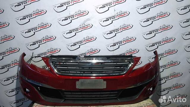 Бампер peugeot 308 4C T9 1 модель передний красный