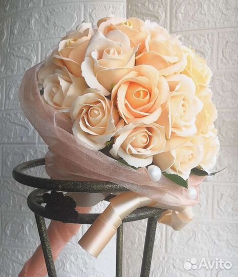 Свадебные букеты из мыльных цветов