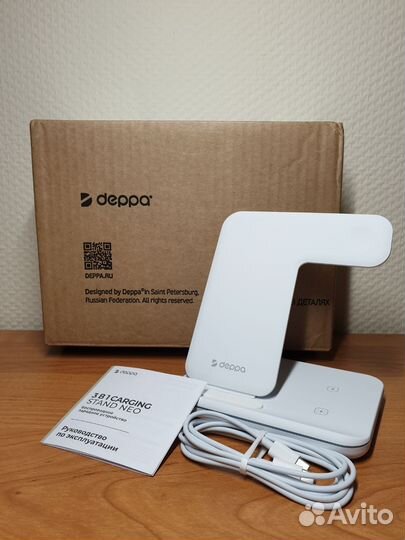 Зарядная станция 3в1, 20 Вт, Deppa (новая)