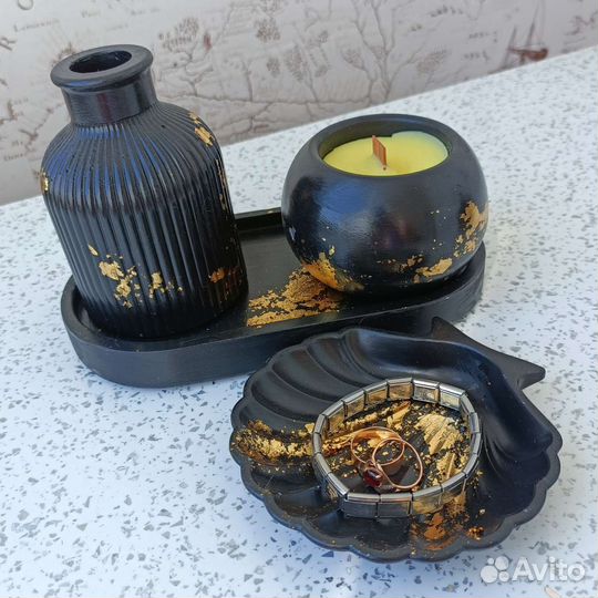 Вазы,шкатулки,свечи из гипса ручная работа