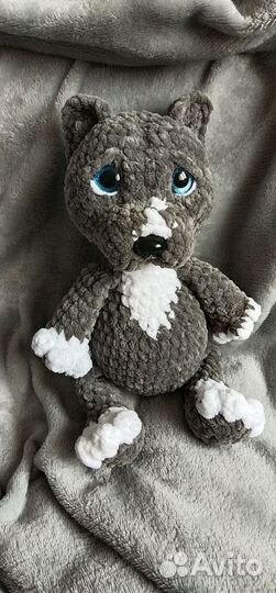 Вязаная игрушка собачка