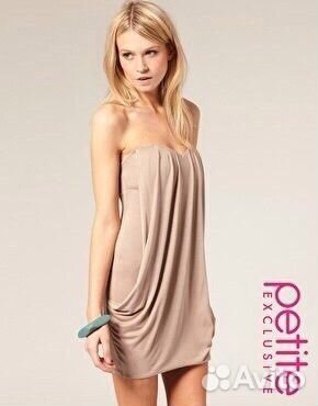 Платье с пуш-ап ASOS бежевое