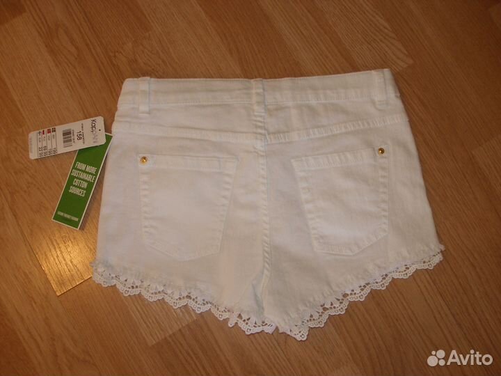 Новый комплект с джинсовыми шортами 158 Швеция