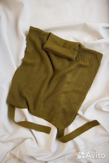 Новая манишка из хлопка цв. хаки