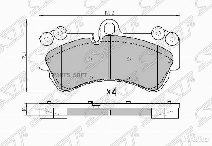 SAT ST7L0698151Q колодки тормозные