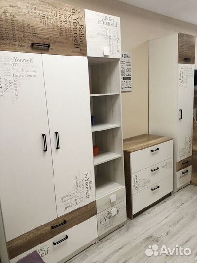 Шкаф коллекции Твой Стиль (дуб каньон+белый)