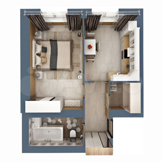 1-к. квартира, 36,3 м², 1/5 эт.