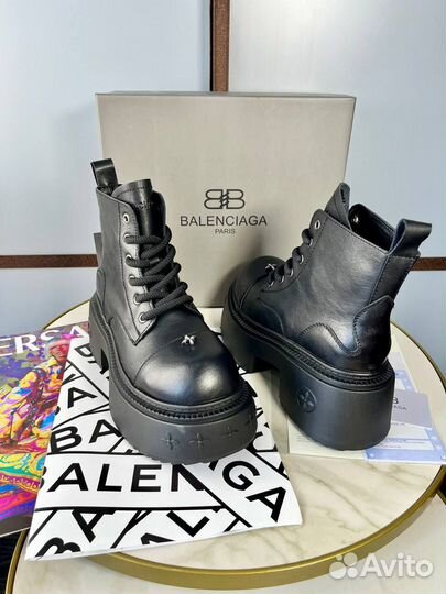 Ботинки Из Кожи Balenciaga Размеры 36-40