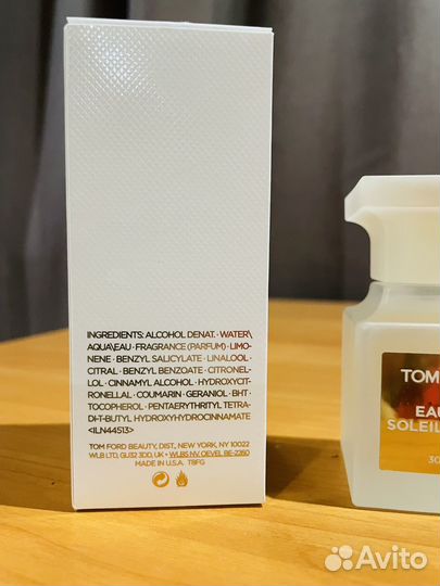 TOM ford EAU DE soleil blanc