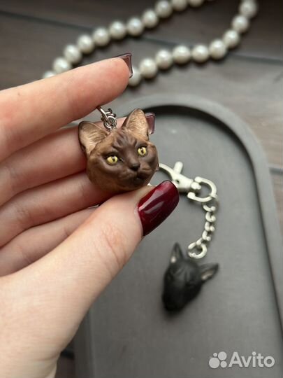 Кошка брошь