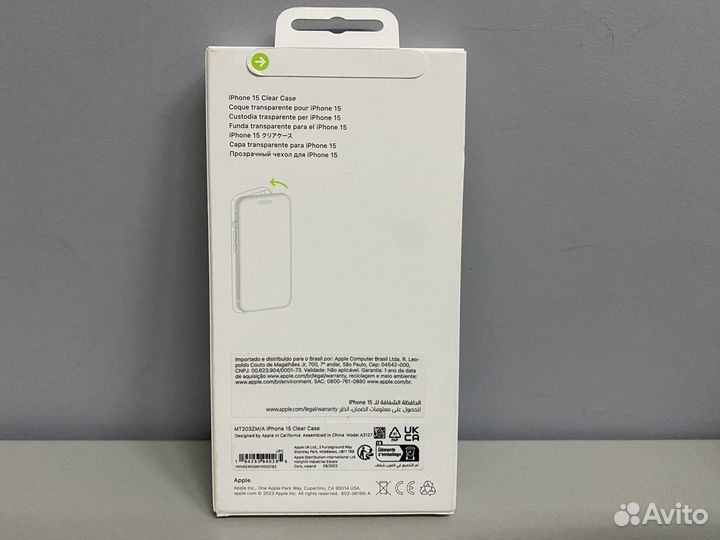 Новый Apple iPhone 15 Clear Case MagSafe оригинал