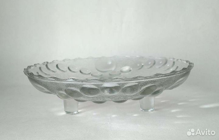 Ваза фруктовница стекло на ножках СССР