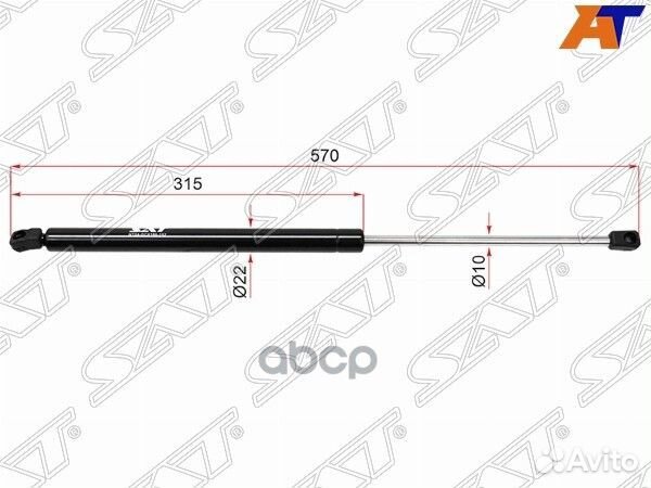 Амортизатор крышки багажника renault megan 02-0