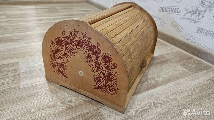 Деревянная Хлебница с узорами (СССР)