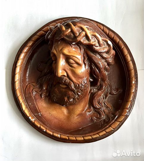 Старая картина, панно из гипса