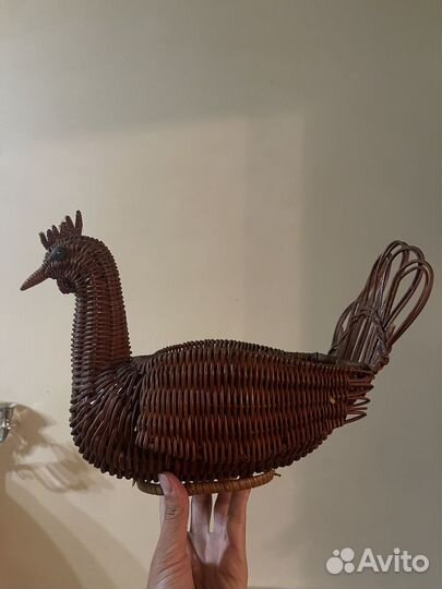 Плетёная курочка корзинка