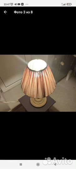 Лампа настольная старинная металл, СССР. Торг