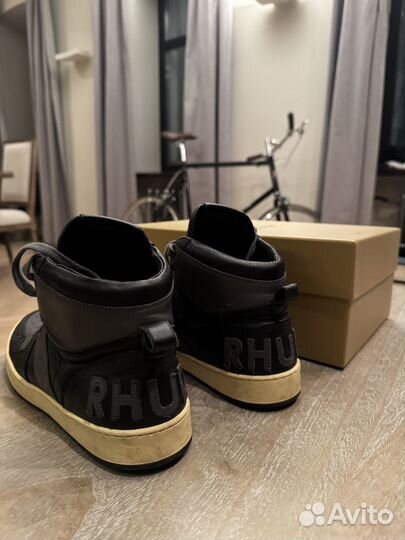 Кроссовки rhude Black & Grey Rhecess Hi Sneakers