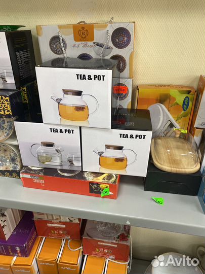 Чайник заварочный стеклянный