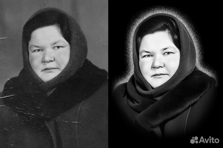 Ретушь обработка фото для гравировки на памятник