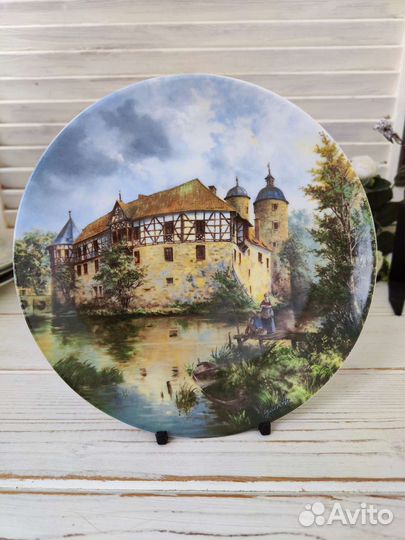 Замки на воде, декоративная тарелка 5 разных