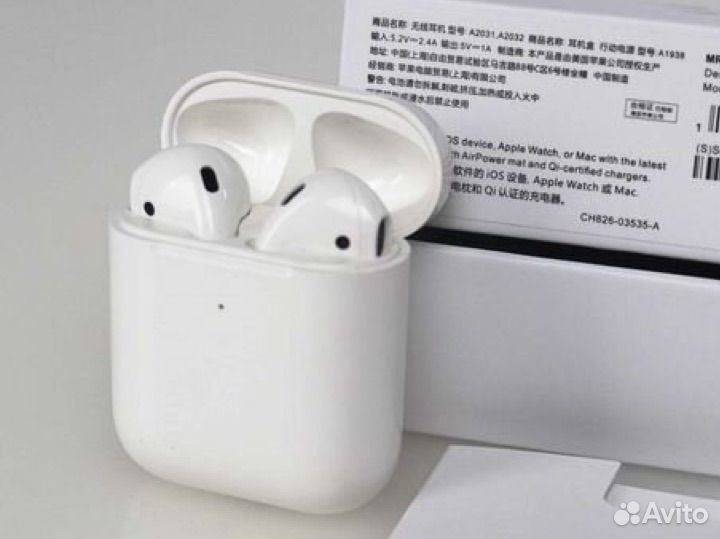Airpods 2 / гарантия + чехол