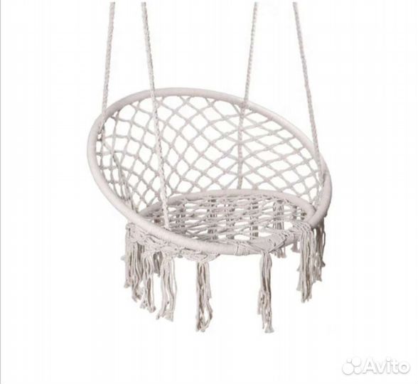 Кресло качалка плетёное подвесное