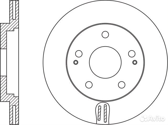 Диск тормозной ssang yong actyon 10- передний D 29