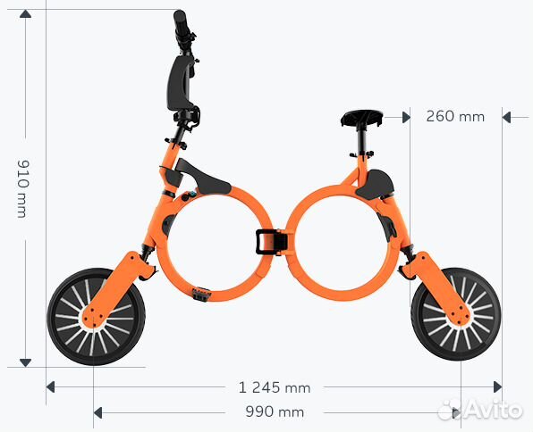 Электроскутер бу складной электровелосипед самокат
