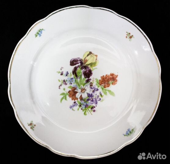 Набор Тарелки 15 шт. Перламутровая полоса, Дулево