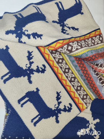 Шарф, с оленями, на Новый год