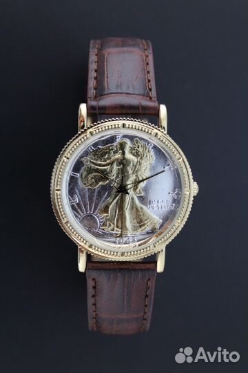 Часы серебряная монета доллар