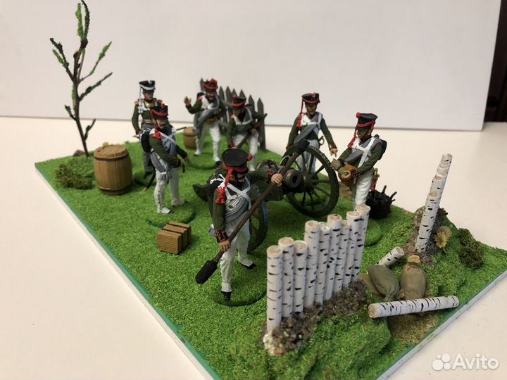 Артиллерийский расчет 1812г 54 мм