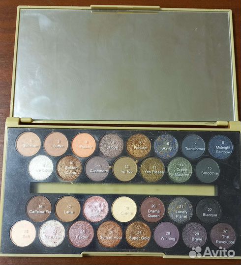 Палетка теней из 30 оттенков