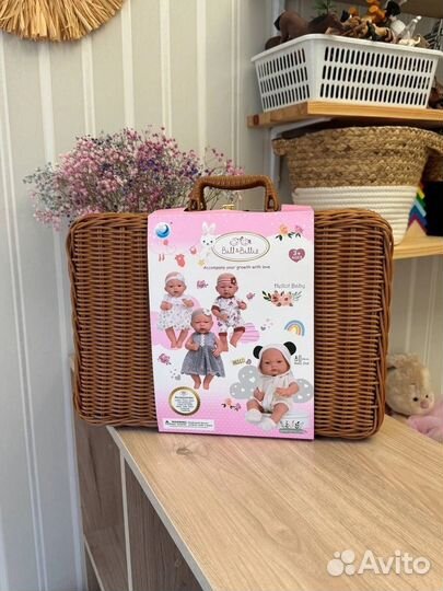 Кукла пупс в чемодане пьет и писает новая