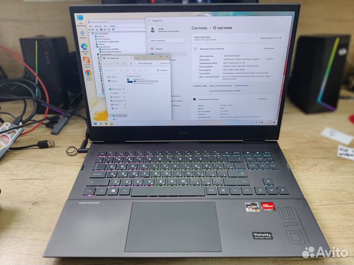 Топчик Игровой HP Omen Ryzen 5 16gb 512gb rx6600m