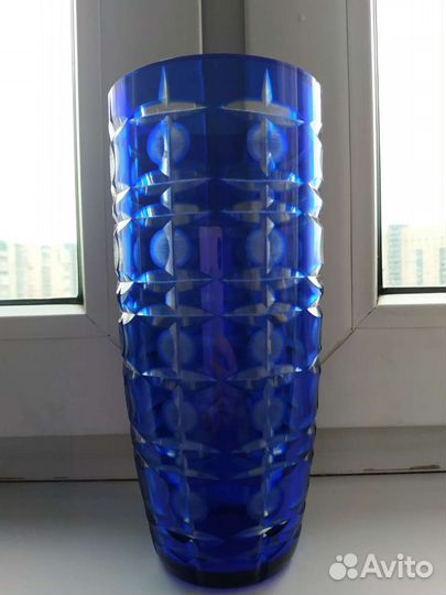 Ваза СССР цветное стекло