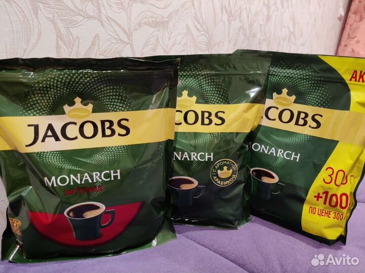 Растворимый кофе Jacobs Monarch 240г, 270г, 500г