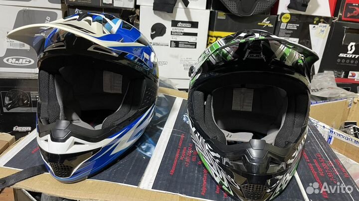 Мото шлем кроссовый hjc размер М