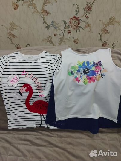 Вещи пакетом 19 шт для девочки 134-146