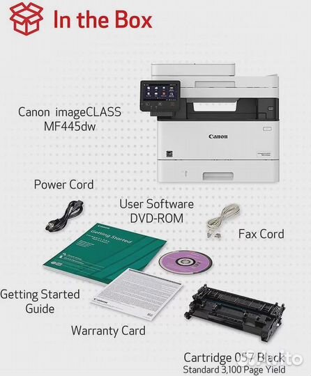 Мфу лазерное чб Canon imageClass MF445dw