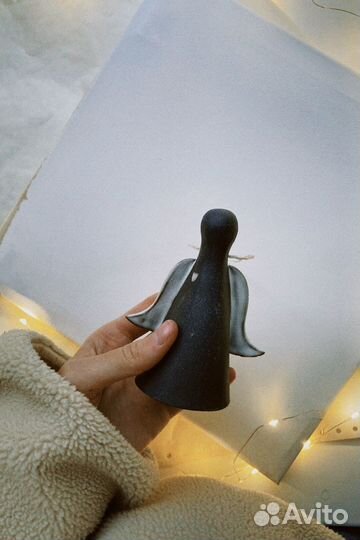 Керамическая елочная игрушка ангел