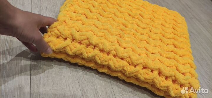 Плед детский вязаный плюшевый