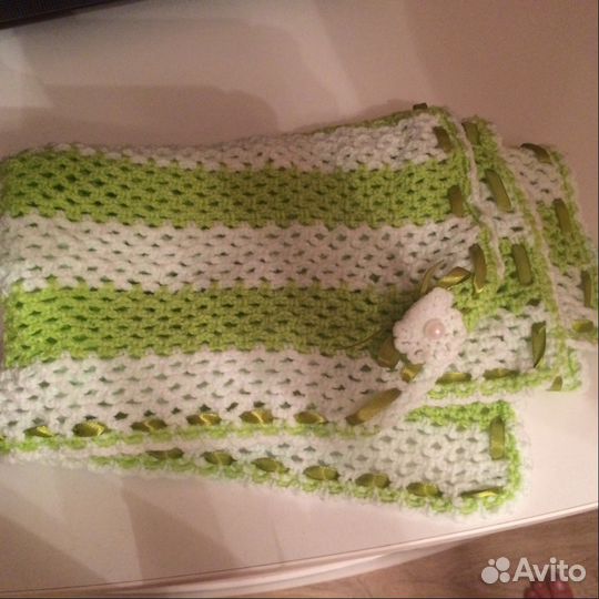 Плед ручной работы новый 50х80см