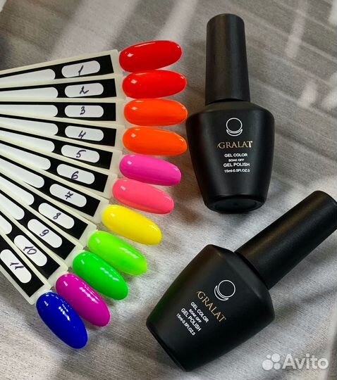 Неоновые гель-лаки Gralat 15мл