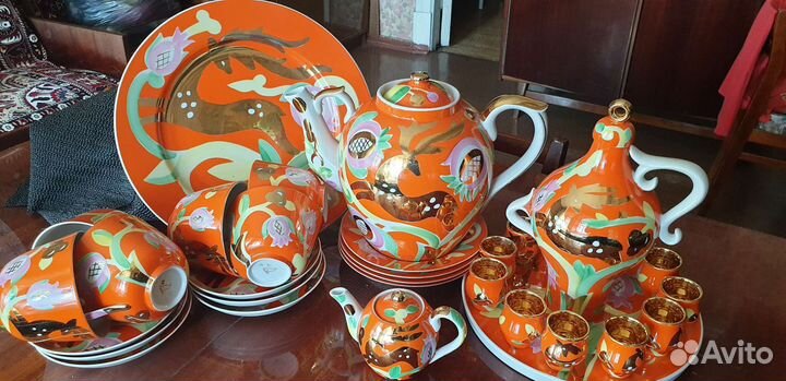 Сервиз золотой олень