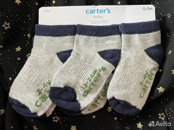 Носки carters 0-3 мес 3шт