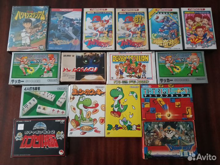 Картриджи Famicom (Dendy). BOX